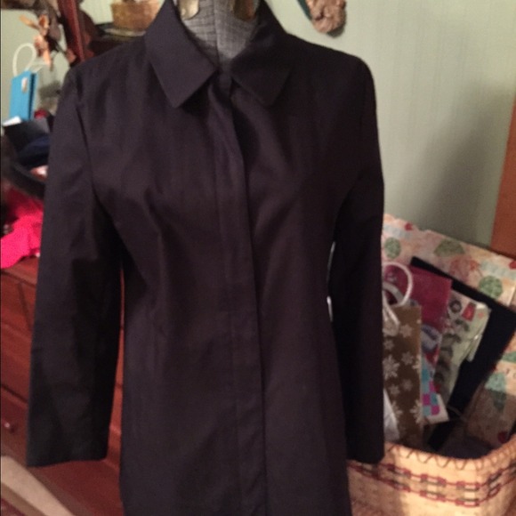 Black waterproof rain jacket