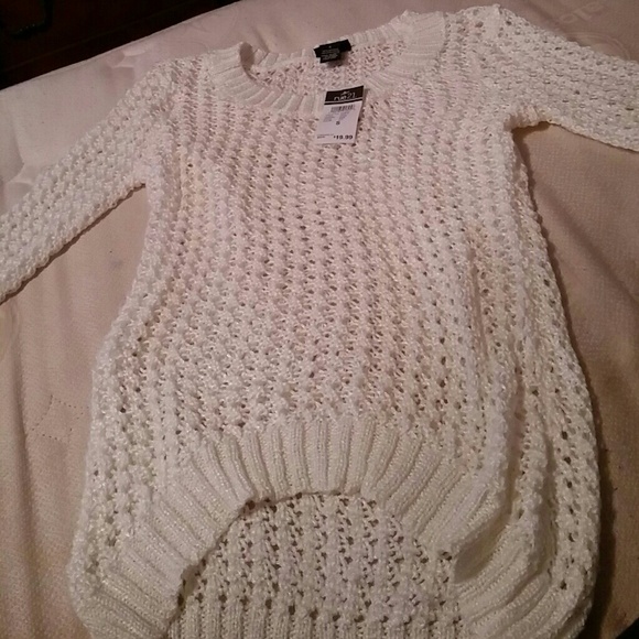 White metallic like sweater from Rue 21