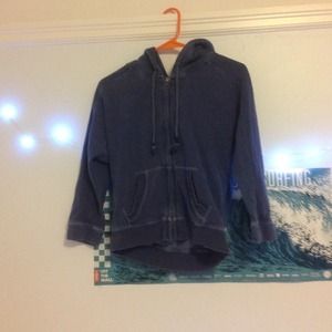 Blue hooded sweatshirt