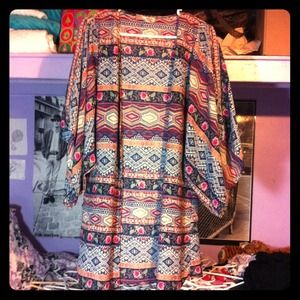 hippie patterned kimono