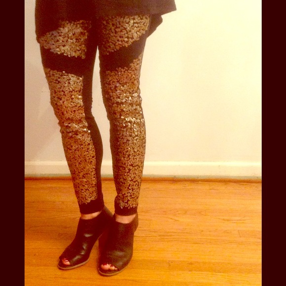 Glitzy! Super fun sequin leggings. Boutique brand