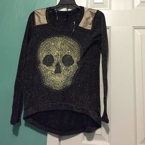 Gold glittery skull tunic