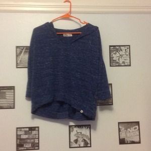 Blue hooded light sweatshirt