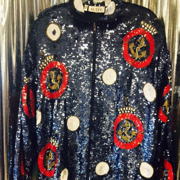 SOLD💋VINTAGE SEQUIN NAUTICAL JACKET💋