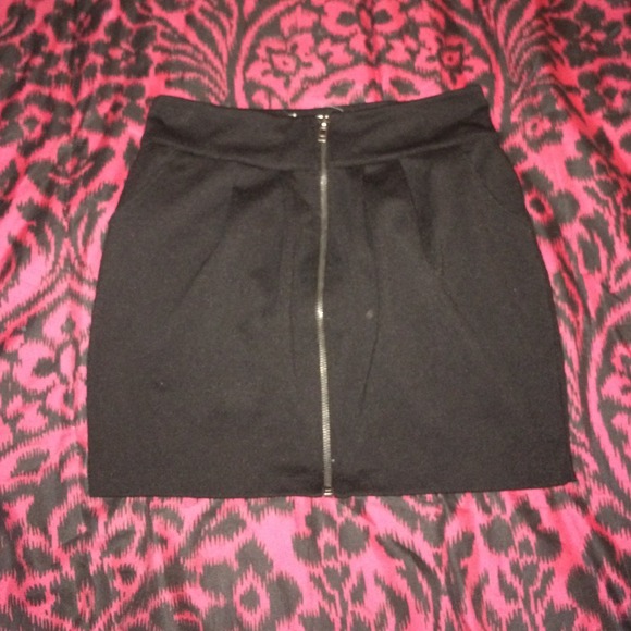 Black mini skirt