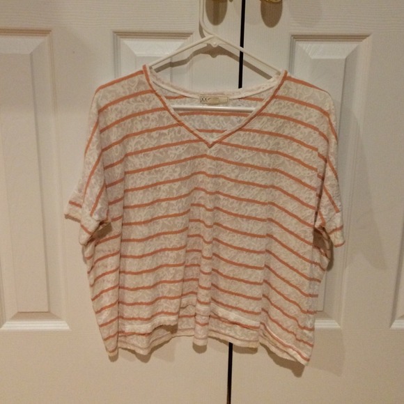 Lacey top with stripes!