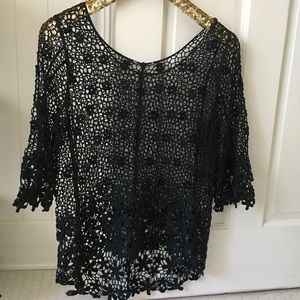 {Urban Outfitters} Lace Top in Charcoal