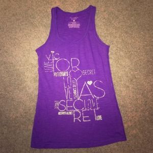 💜Purple Victoria's Secret Razor Back Tank Top💜