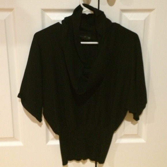 Black cowl neck sweater