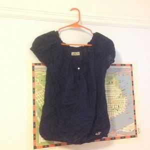 Light weight navy blue blouse