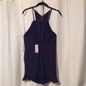 COPE navy blue somewhat floral shorts romper