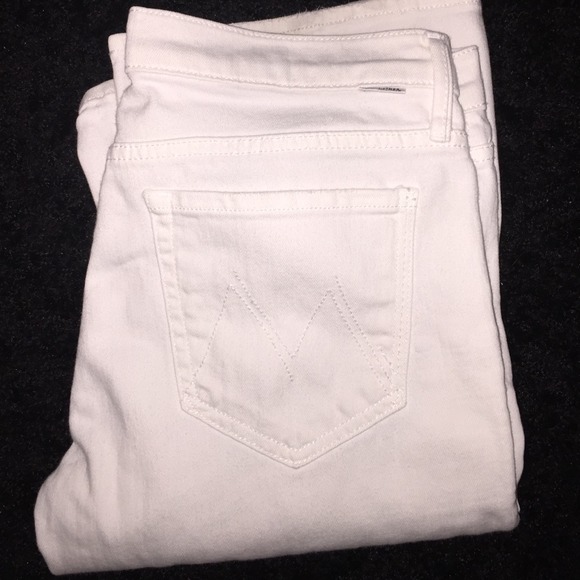 White mother flared jeans size 27