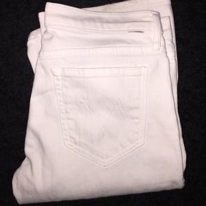 White mother flared jeans size 27