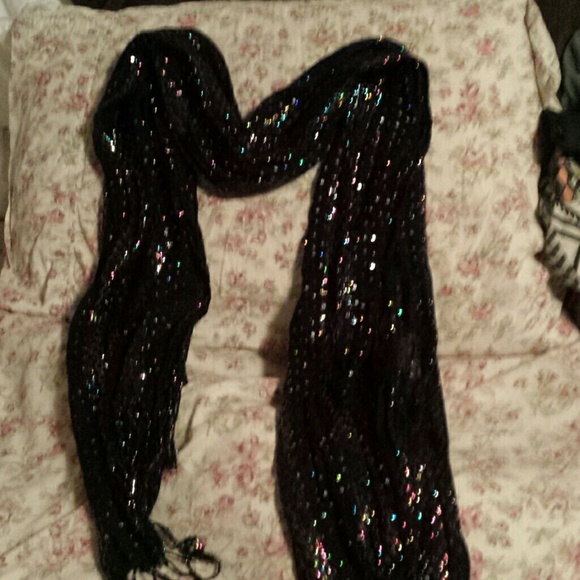 Shimmery black scarf
