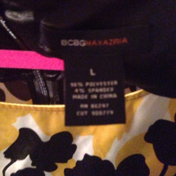 Yellow and black bcbg dress - Picture 4 of 4