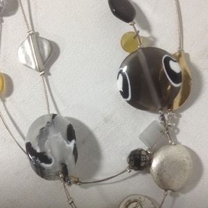 Chico’s Black, White & Silver toned Necklace