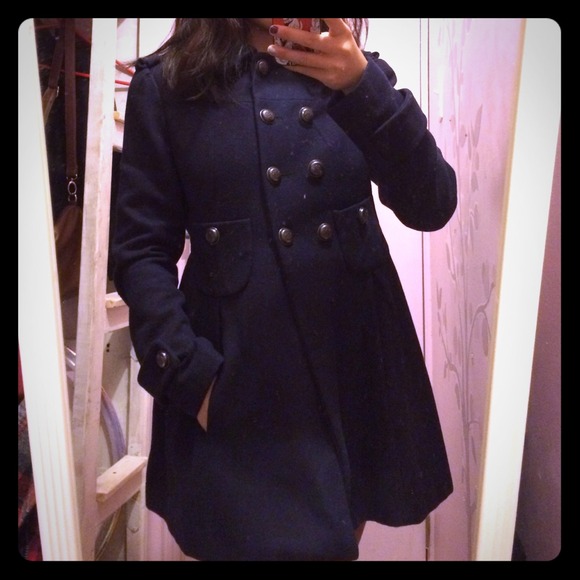 🔴TAKE ADDITIONAL 50% OFF🔴 Wool Navy Blue Peacoat