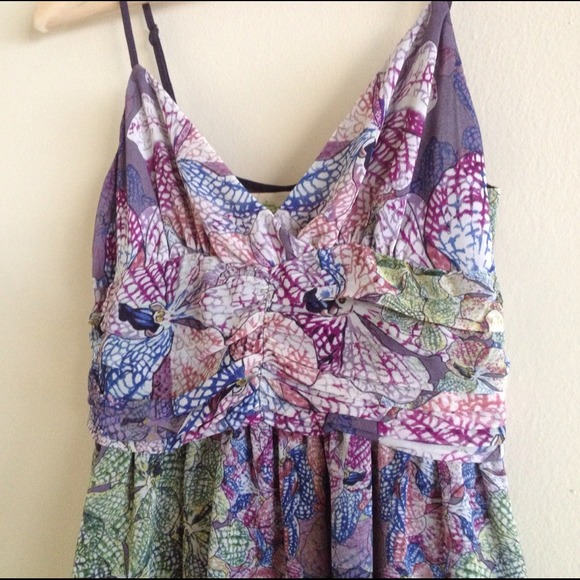 UO Ruched Chiffon Dress - Picture 2 of 4