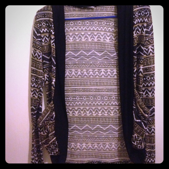 Aztec printed cartigan