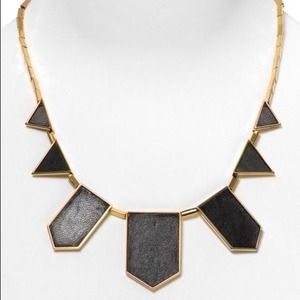 New! House of Harlow 1960 leather station necklace