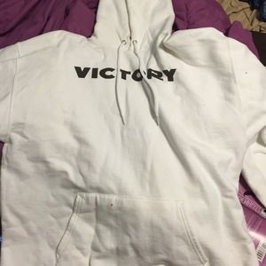 White Victory Sweater