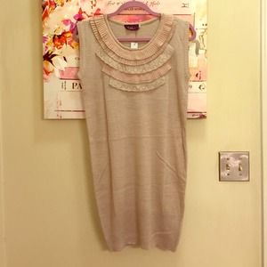 NWT sweater dress in pink/ beige color