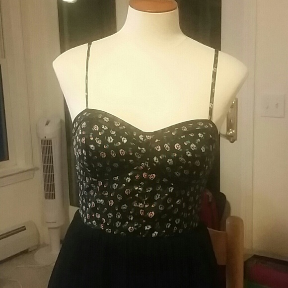Floral American Eagle Black Dress - Picture 2 of 4