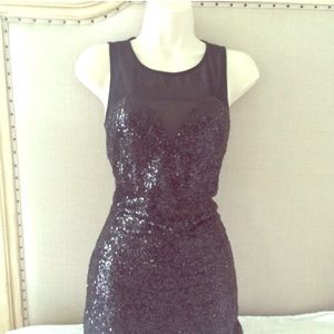 Black sequin dress