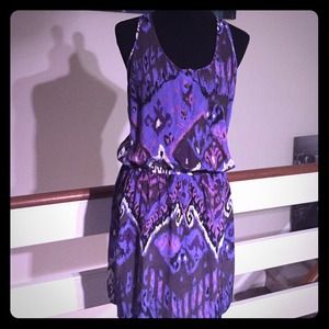 Purple, pink and black lightweight dress
