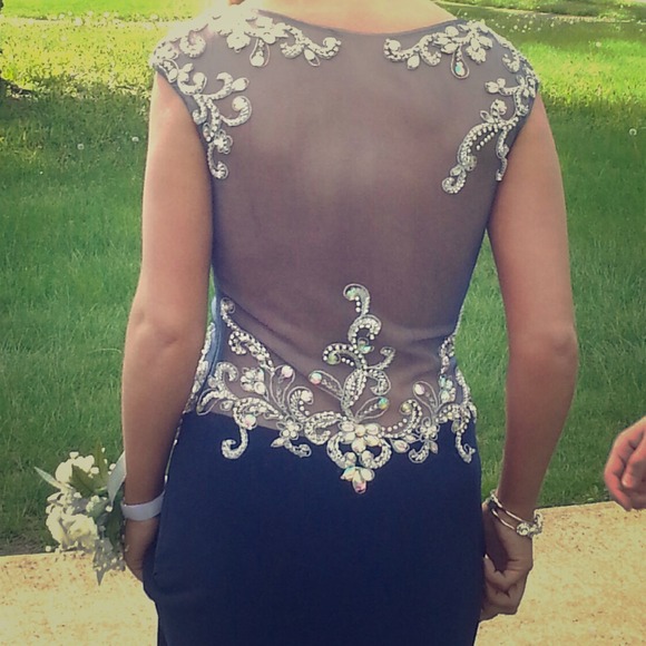 Navy blue prom dress