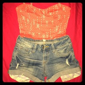 Light Wash Forever 21 Shorts