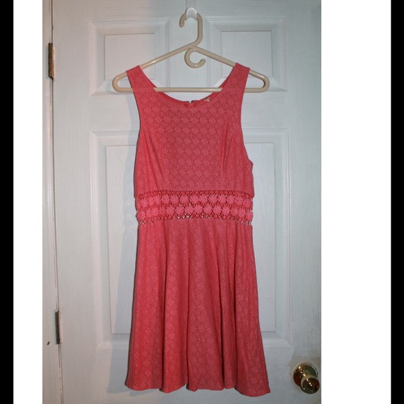 Free People Pink Cutout Dress