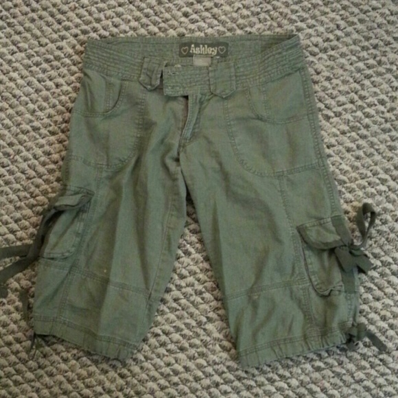 Green Cargo Shorts