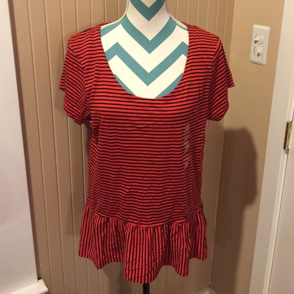 GAP Striped Peplum Top - Picture 1 of 3
