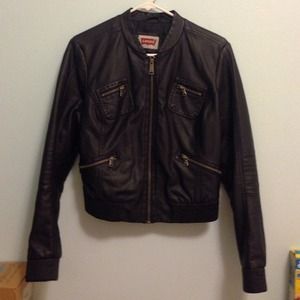 Levi's faux leather motorcycle bomber jacket