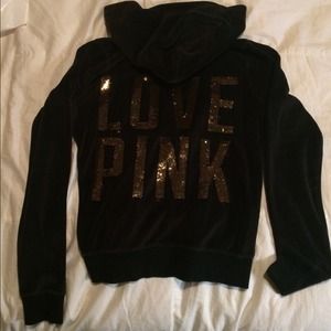 VS PINK Bling Zip Up, worn 3 times. SIZE M