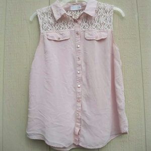 Pink Lace Blouse