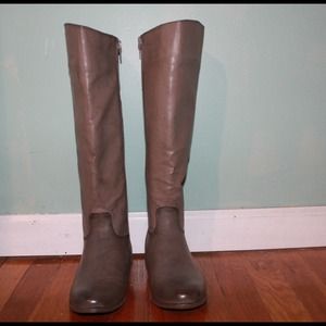 Brand New Grey Leather Boots