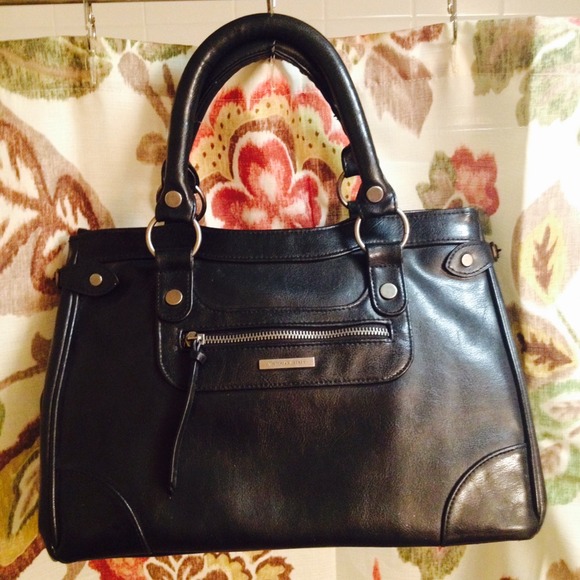 Black leather Victoria Secret handbag