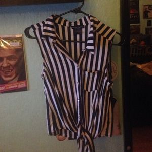 Striped button up shirt