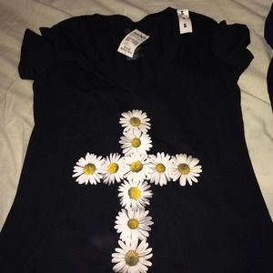 Flower cross T-shirt