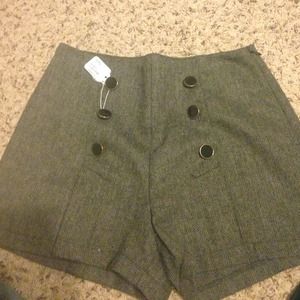 High waisted cashmere business style shorts