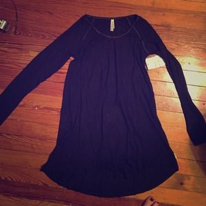 Long sleeve mini dress with cute stitching