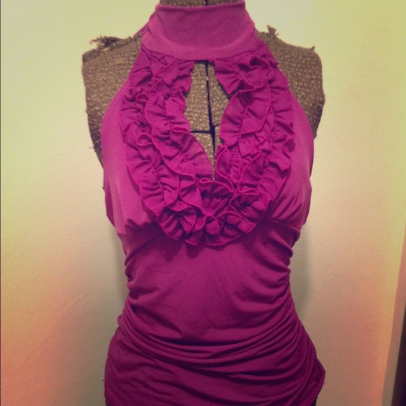 Candies magenta halter top.