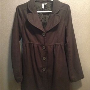 Long Black Button Jacket