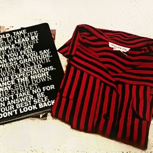 Hi-Low Red and Black Button-Up