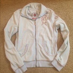 TwistedHeart light blue velour track suit
