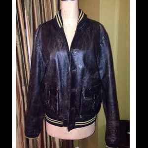 John Varvatos Aged Cowhide Mens Jacket Size 44