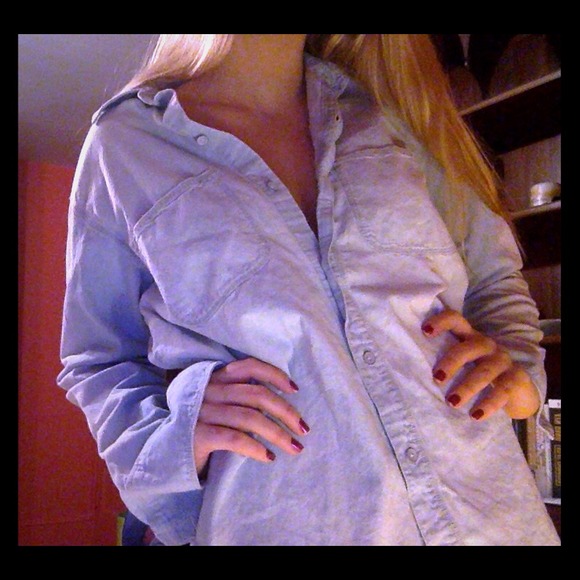 Denim made well button down shirt