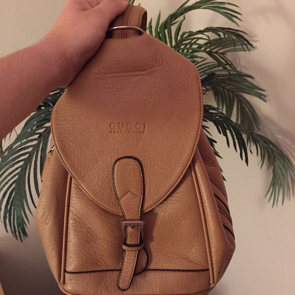 Gucci Backpack (Tan Leather)